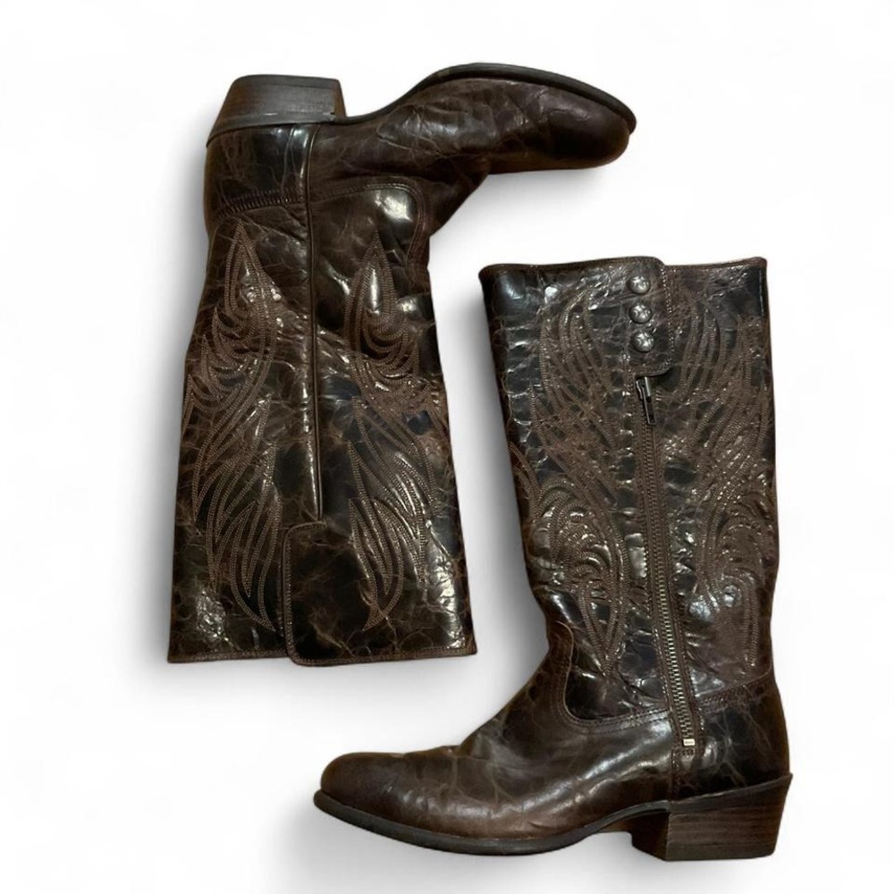 Ariat uproar‎ chocolate chip riding leather boots 8.5